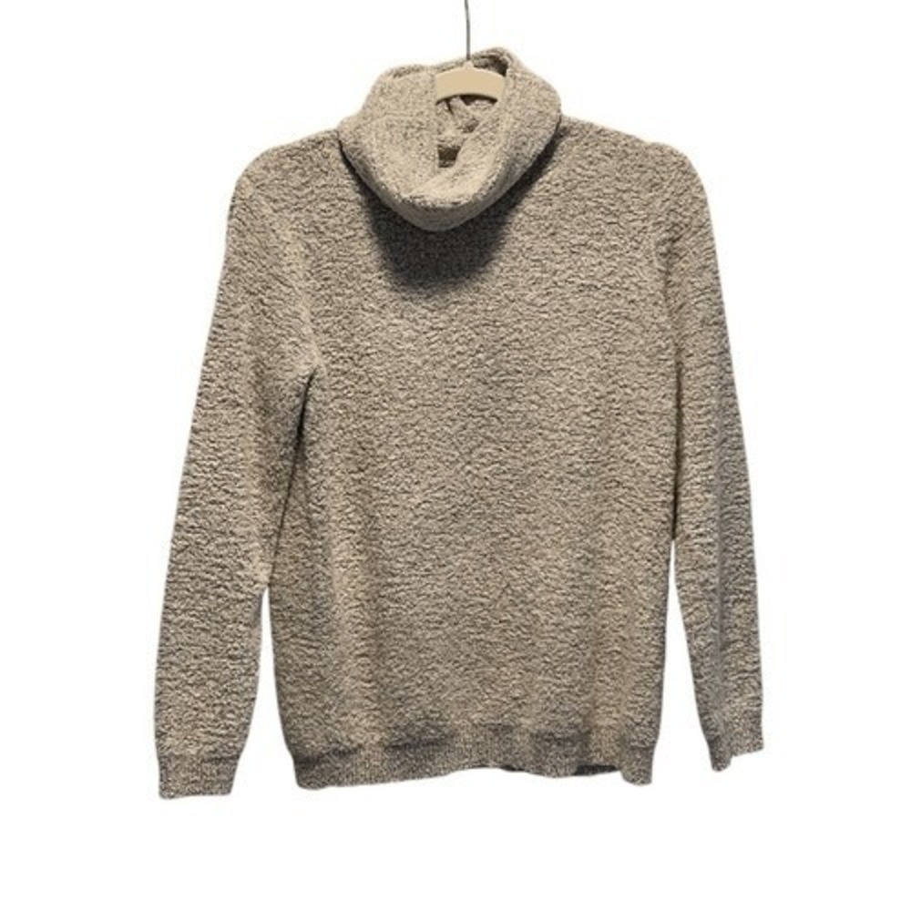 Van Heusen Bouclé Roll Neck Sweater Gray Cozy Vintage Size M